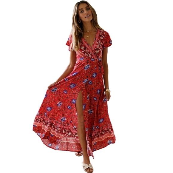 Dear Lover Dresses & Skirts - ⬇️SALE⬇️ 1 LEFT Boho Wrap Maxi